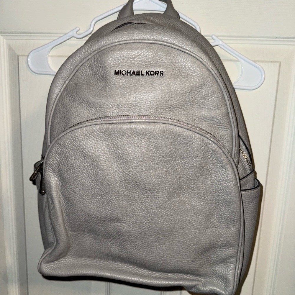 Michael Kors Gray Backpack with Structured Design
